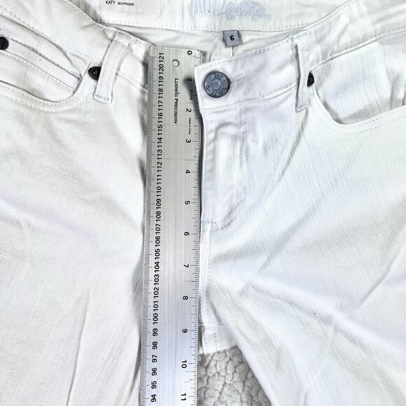 KUT From the Kloth Jeans Women’s Size 6 (Actual 32x28.5) White Katy Boyfriend - Picture 14 of 15